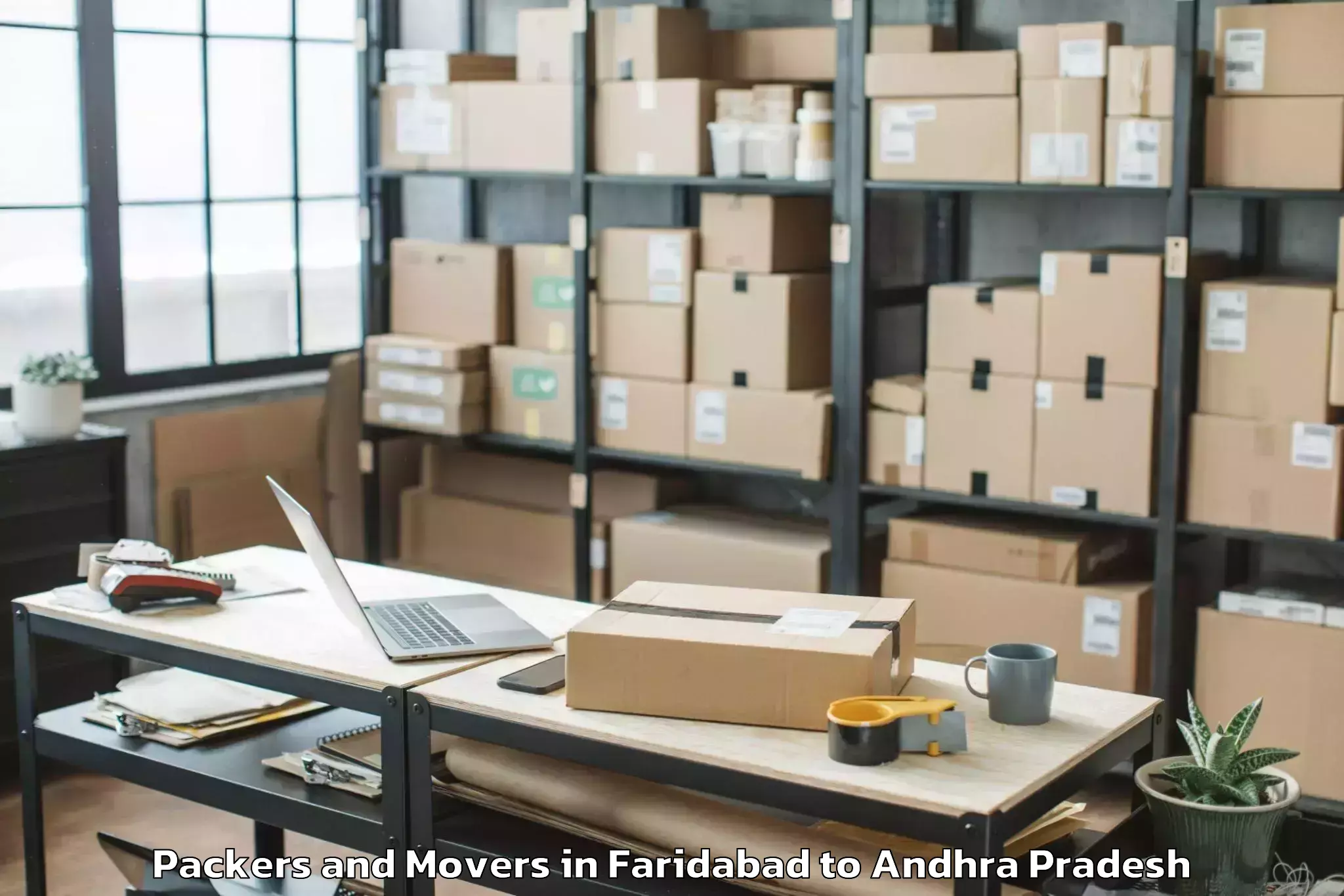 Hassle-Free Faridabad to Janakavaram Panguluru Packers And Movers